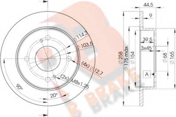 R BRAKE 78RBD24201