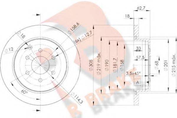 R BRAKE 78RBD24203