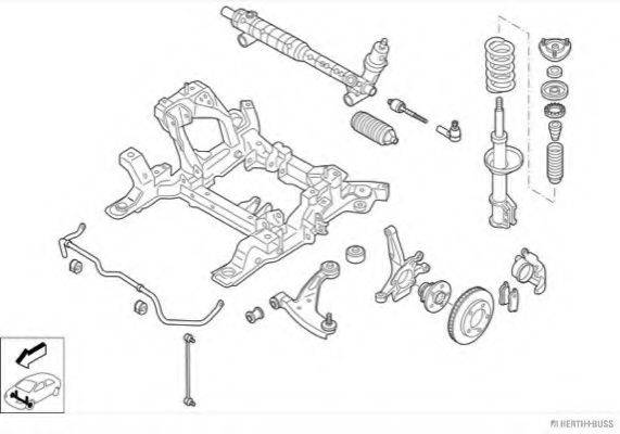 HERTH+BUSS JAKOPARTS N03111VA Рульове управління; Підвіска колеса