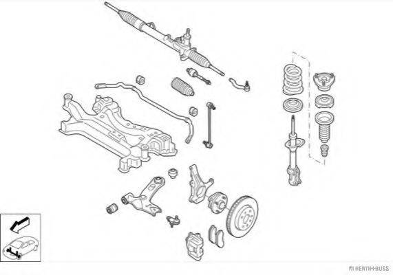 HERTH+BUSS JAKOPARTS N04419VA Рульове управління; Підвіска колеса