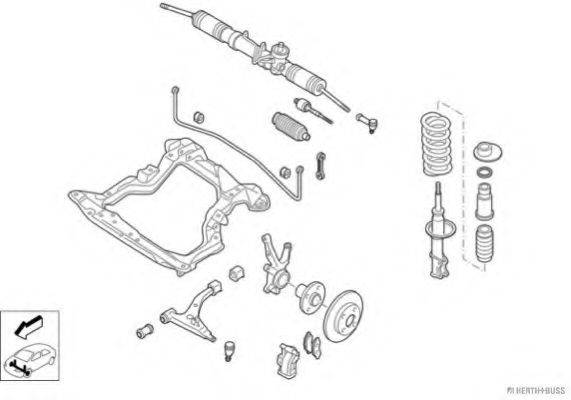 HERTH+BUSS JAKOPARTS N00414VA Рульове управління; Підвіска колеса