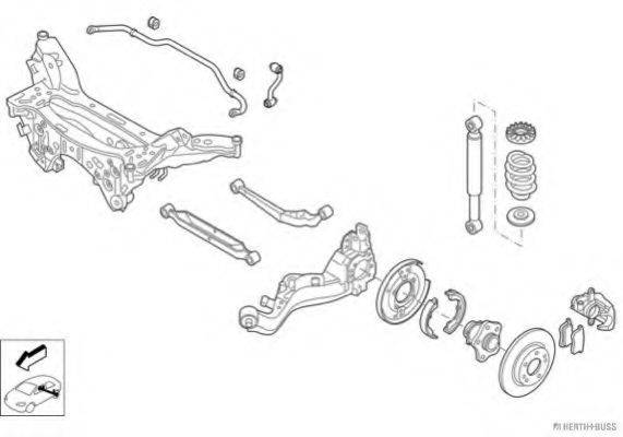 HERTH+BUSS JAKOPARTS N03722HA Рульове управління; Підвіска колеса