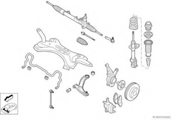 HERTH+BUSS JAKOPARTS N04609VA Рульове управління; Підвіска колеса