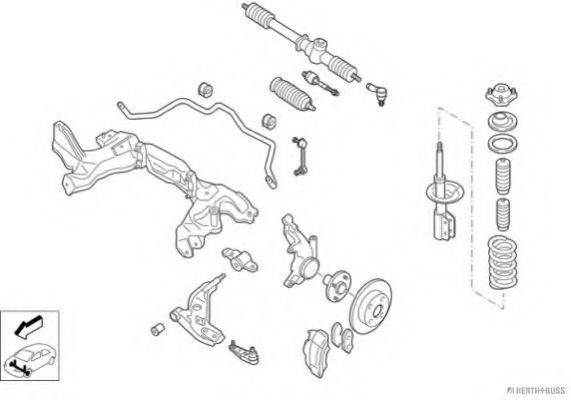 HERTH+BUSS JAKOPARTS N00086VA Рульове управління; Підвіска колеса