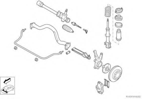 HERTH+BUSS JAKOPARTS N01324VA Рульове управління; Підвіска колеса