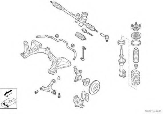 HERTH+BUSS JAKOPARTS N02644VA Рульове управління; Підвіска колеса