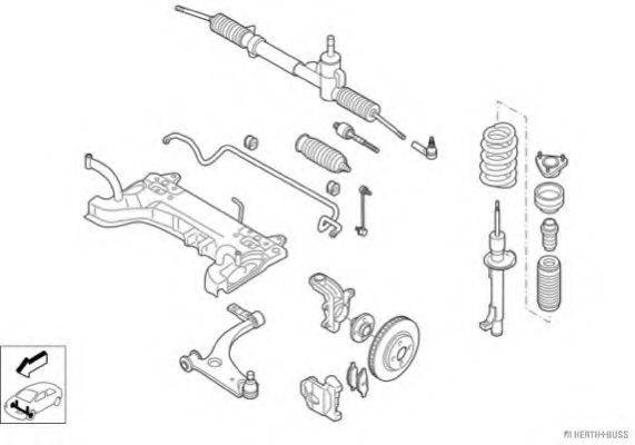 HERTH+BUSS JAKOPARTS N02757VA Рульове управління; Підвіска колеса