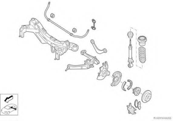 HERTH+BUSS JAKOPARTS N02802HA Рульове управління; Підвіска колеса
