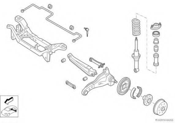 HERTH+BUSS JAKOPARTS N02929HA Рульове управління; Підвіска колеса