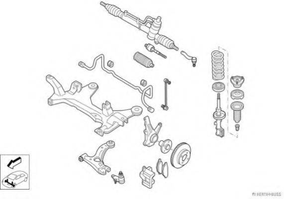 HERTH+BUSS JAKOPARTS N03019VA Рульове управління; Підвіска колеса