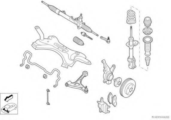 HERTH+BUSS JAKOPARTS N03084VA Рульове управління; Підвіска колеса