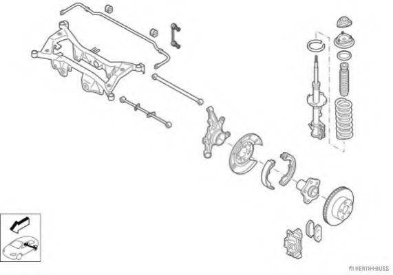 HERTH+BUSS JAKOPARTS N03729HA Рульове управління; Підвіска колеса