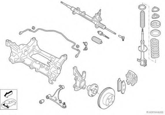 HERTH+BUSS JAKOPARTS N03729VA Рульове управління; Підвіска колеса