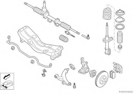 HERTH+BUSS JAKOPARTS N03749VA Рульове управління; Підвіска колеса