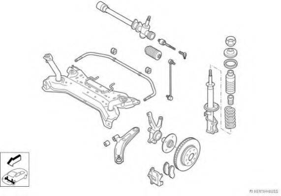 HERTH+BUSS JAKOPARTS N03372VA Рульове управління; Підвіска колеса