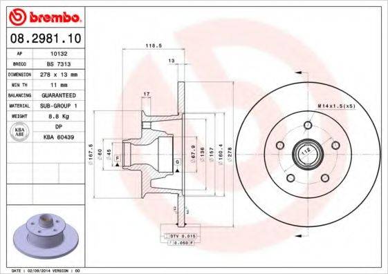 BREMBO 08.2981.10