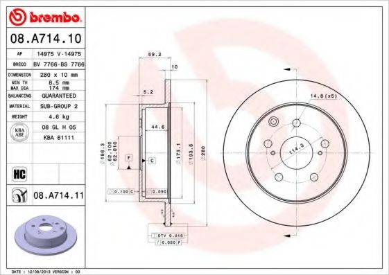 BREMBO 08.A714.10