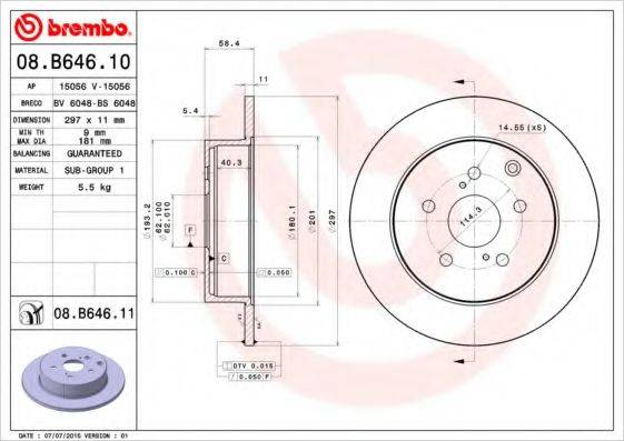 BREMBO 08.B646.10