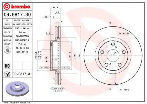 BREMBO 09.9817.30