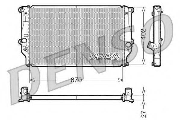 DENSO DRM50025 Радіатор, охолодження двигуна