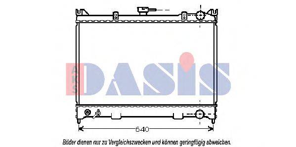 AKS DASIS 071710N Радіатор, охолодження двигуна