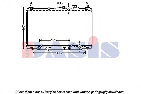 AKS DASIS 100054N Радіатор, охолодження двигуна