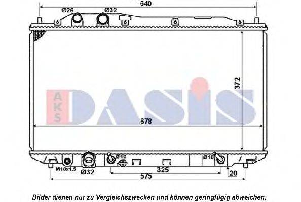 AKS DASIS 100061N Радіатор, охолодження двигуна