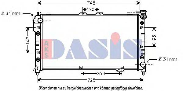 AKS DASIS 110230N Радіатор, охолодження двигуна