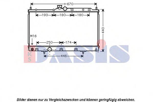 AKS DASIS 140081N Радіатор, охолодження двигуна