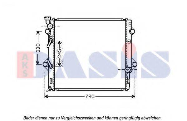 AKS DASIS 210243N Радіатор, охолодження двигуна