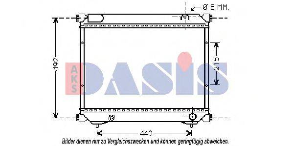 AKS DASIS 322003N Радіатор, охолодження двигуна