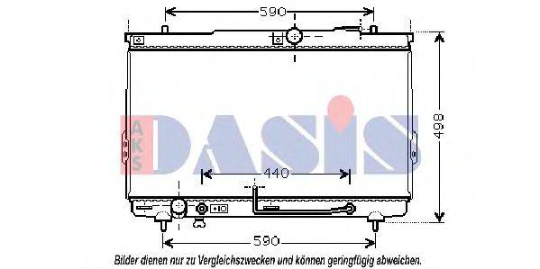 AKS DASIS 510036N Радіатор, охолодження двигуна