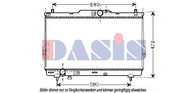 AKS DASIS 510037N Радіатор, охолодження двигуна