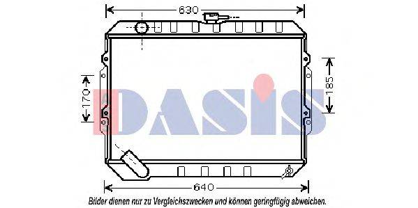 AKS DASIS 510046N Радіатор, охолодження двигуна