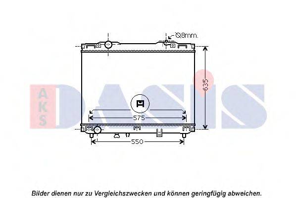 AKS DASIS 510135N Радіатор, охолодження двигуна