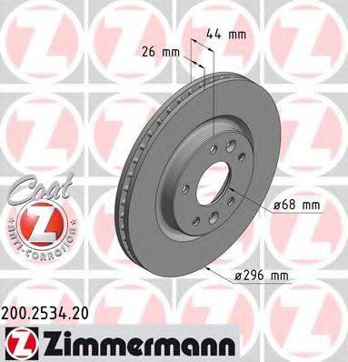 ZIMMERMANN 200253452 гальмівний диск