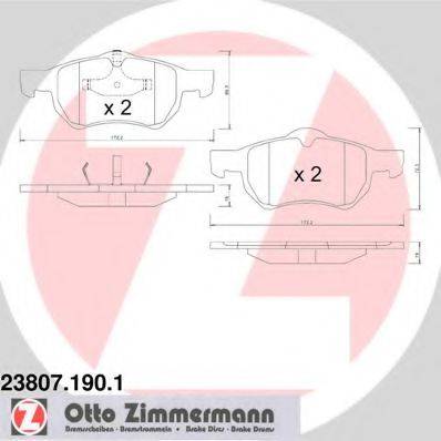 ZIMMERMANN 23969 Комплект гальмівних колодок, дискове гальмо
