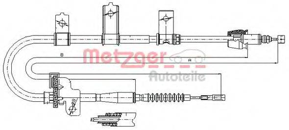 METZGER 176021 Трос, стоянкова гальмівна система