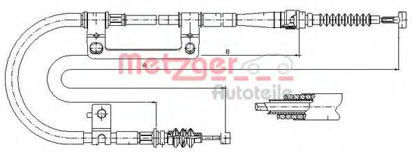 KIA OK2A24-44-10E Трос, стоянкова гальмівна система