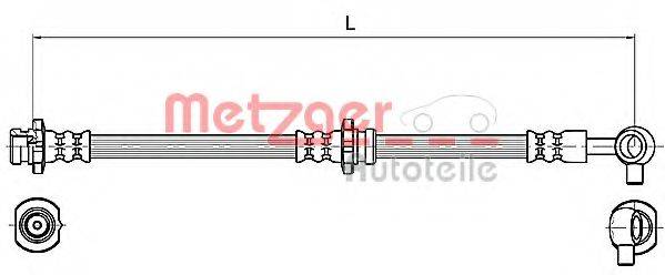 METZGER 4110131 Гальмівний шланг