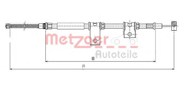 BENDIX 434401B Трос, стоянкова гальмівна система