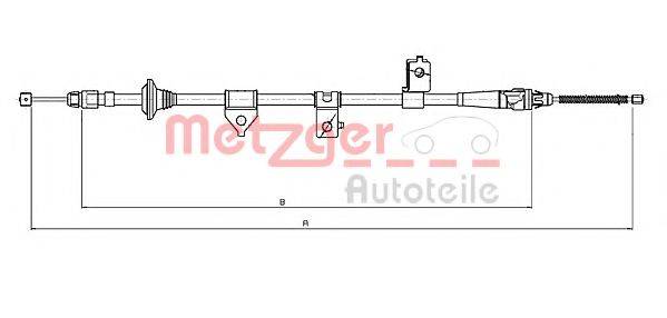METZGER 176026 Трос, стоянкова гальмівна система