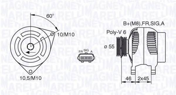 MAGNETI MARELLI 063380002010 Генератор