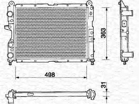 ALFAROME/FIAT/LANCI 7621178 Радіатор, охолодження двигуна