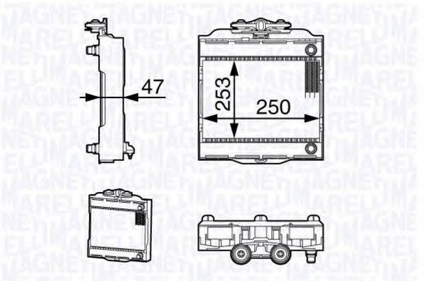 MAGNETI MARELLI 350213139300 Радіатор, охолодження двигуна